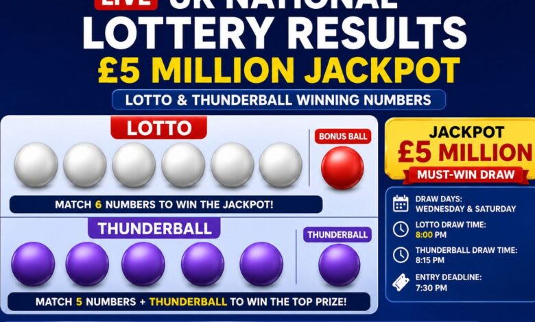 [LIVE] UK National Lottery Results: £5 Million Jackpot Lotto & Thunderball Winning Numbers To Be Announced for June 3 Wednesday Draw | How to Check Results Online & What Happens If Jackpot Is Not Won?