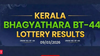 Kerala lottery result today for Bhagyathara BT-44 (09/03/2026); Check ₹1 crore  winner and complete list here