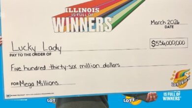 Illinois woman claims $536M Mega Millions jackpot purchased online