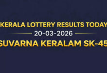 Kerala Suvarna Keralam SK-45 lottery result out today, 20 March 2026; Check ₹1 crore prize winner and complete list here