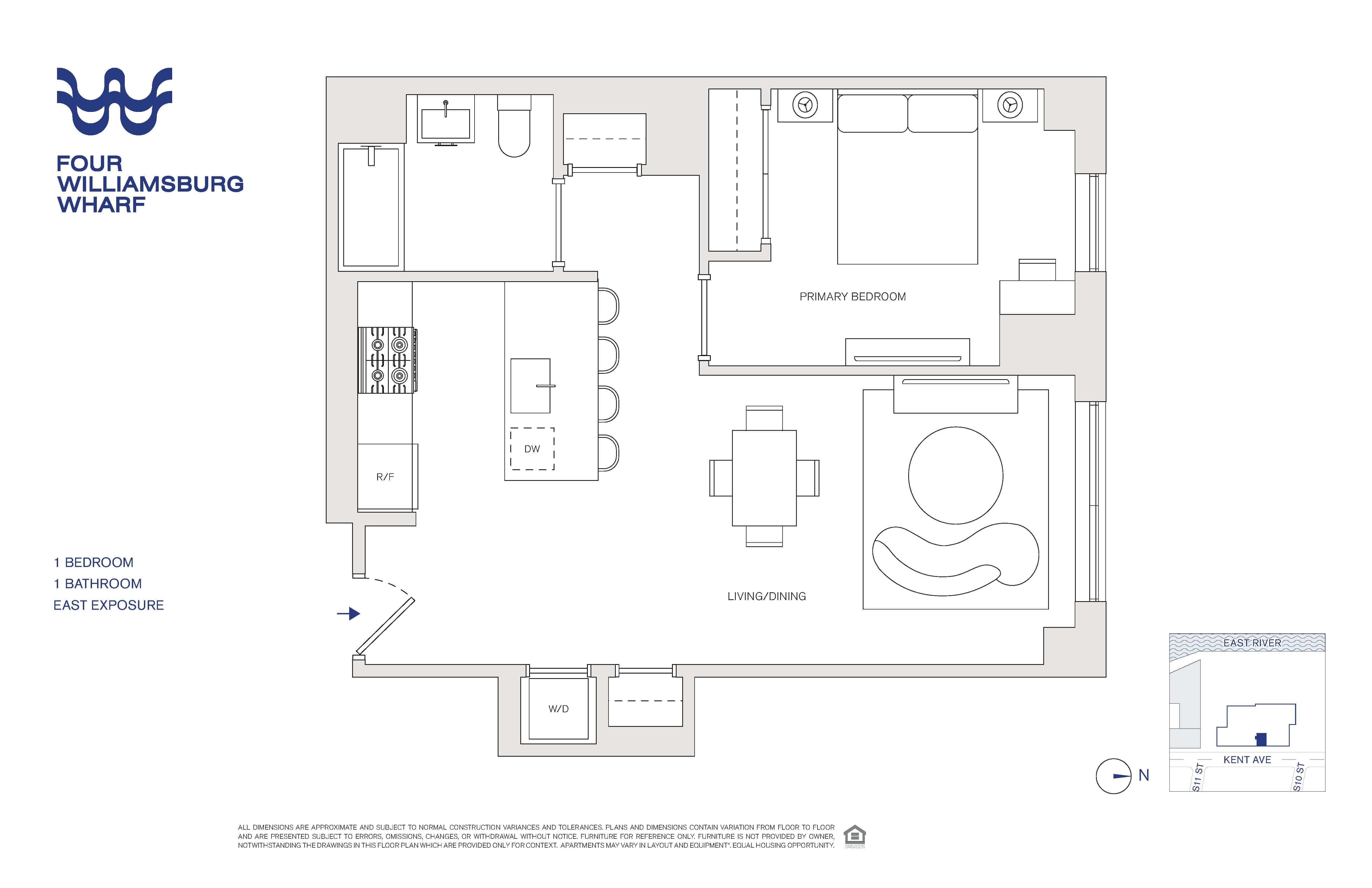 floorplan showing open plan living and kitchen