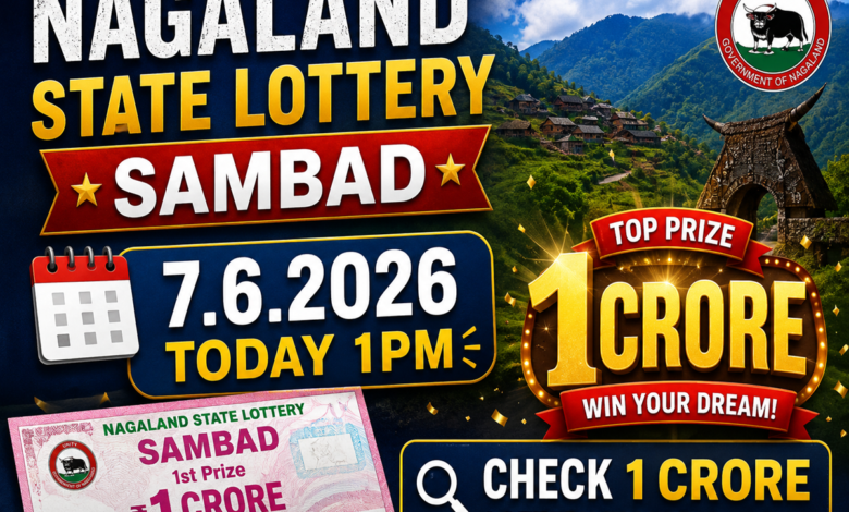 OUT | Nagaland State Lottery Result Today 07.06.2026, Sambad 1 PM Bumper Lottery Result LIVE: Check Complete Winner's List| 1st Prize ₹1 Crore Ticket 84L 38818