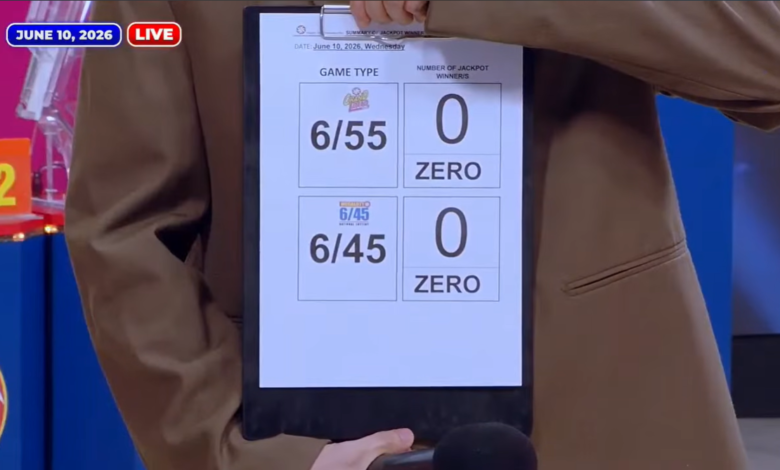 No jackpot winners for June 10, 2026 PCSO major lotto draws