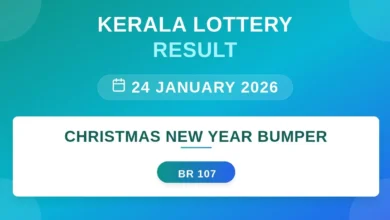 Christmas New Year Bumper Lottery Result On January 24, 2026 | Christmas New Year Bumper BR-107 Live Kerala Lottery Results Declared: First Price, Full Winning Numbers