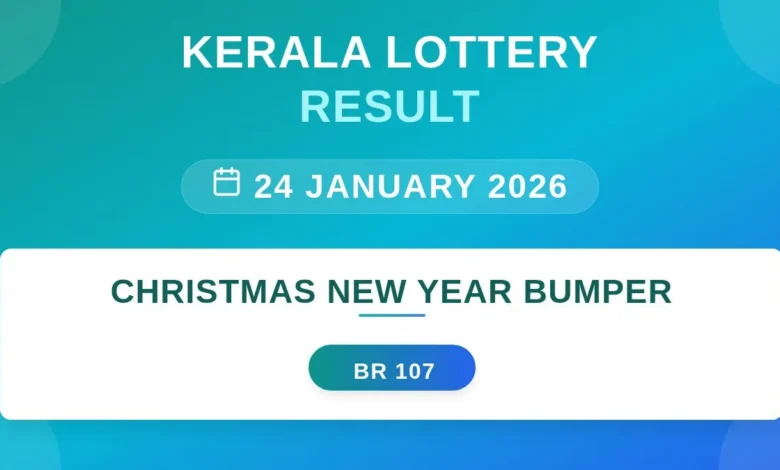 Christmas New Year Bumper Lottery Result On January 24, 2026 | Christmas New Year Bumper BR-107 Live Kerala Lottery Results Declared: First Price, Full Winning Numbers