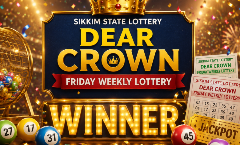 Sikkim State Dear Crown Friday Weekly Lottery result declared (12-06-2026): Check winning numbers and prize details