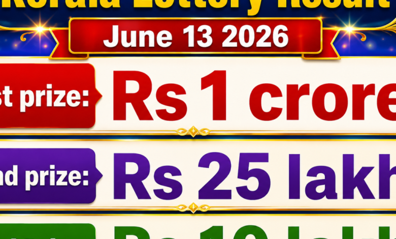 Kerala Lottery Result Today Karunya KR-757 (13-06-2026): Rs 1 crore, Rs 25 lakh and Rs 10 lakh prize-winning numbers