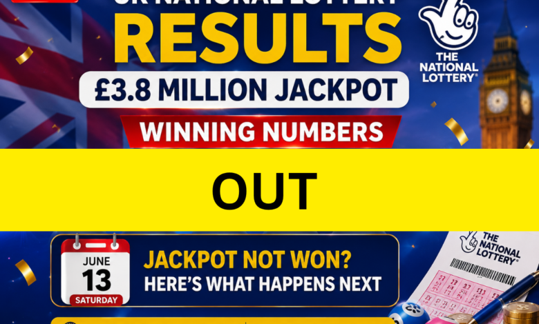 OUT UK National Lottery Results Today: £3.8 Million Jackpot Lotto & Thunderball Winning Numbers To Be Announced for June 13 Saturday Draw | How to Check Results Online & What to Do If Jackpot Not Won