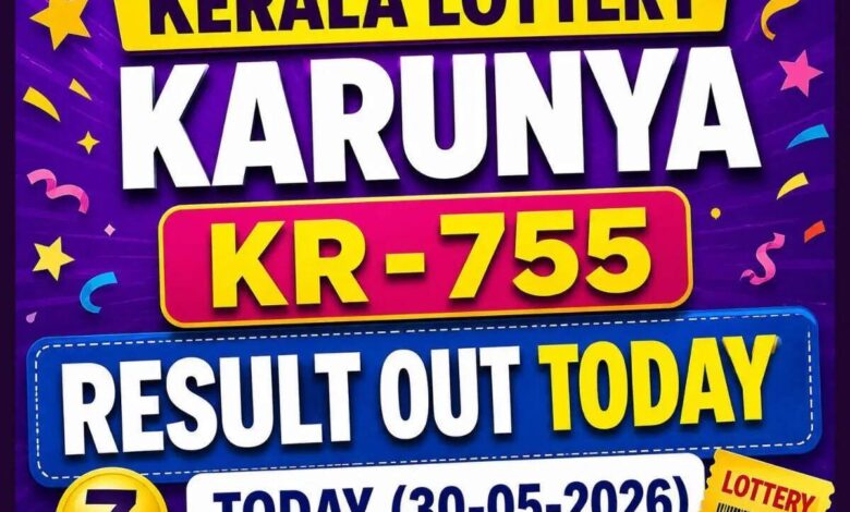 Kerala Lottery Karunya KR-755 result out today (30-05-2026); check Rs 1 crore prize winning number and full list here