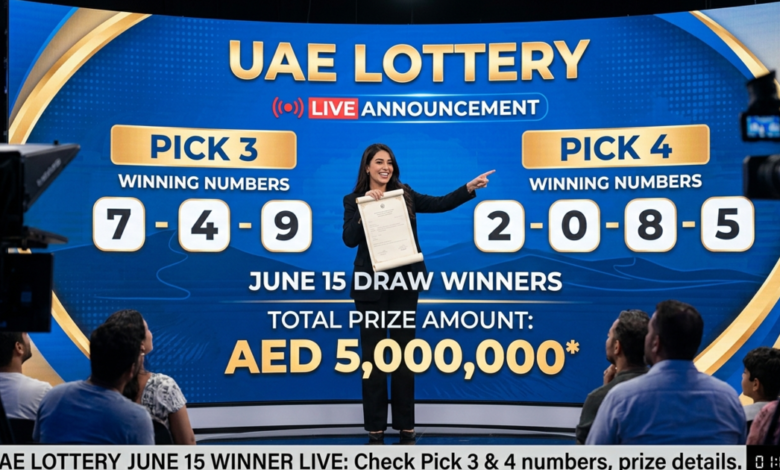 UAE Lottery June 15 winners LIVE: Check Pick 3 and 4 winners list, prize amount, official website and more details