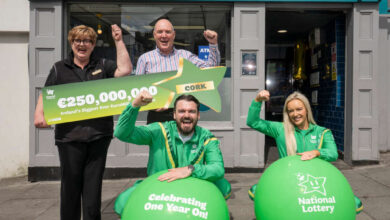 National Lottery celebrates Clifford’s Centra on the Anniversary of  Record-Breaking jackpot