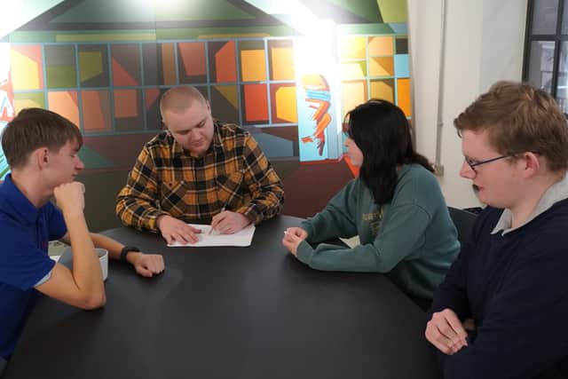 Young Researchers taking part in CXK's Connected Futures project in Hastings. Working alongside project staff, they helped explore the barriers and opportunities affecting young people's access to education, employment and training.