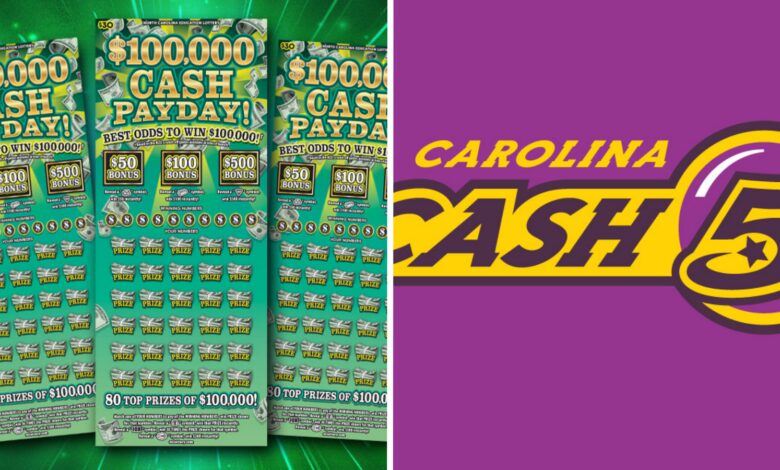 NC lottery players score big with scratch‑off, Cash 5 wins