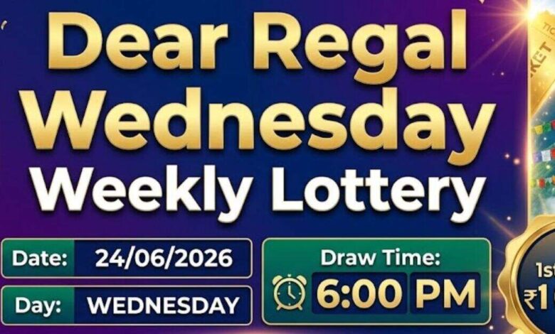 Sikkim State Dear Regal Wednesday Weekly Lottery result declared at 6 PM (24-06-2026): Check winning numbers and prize details