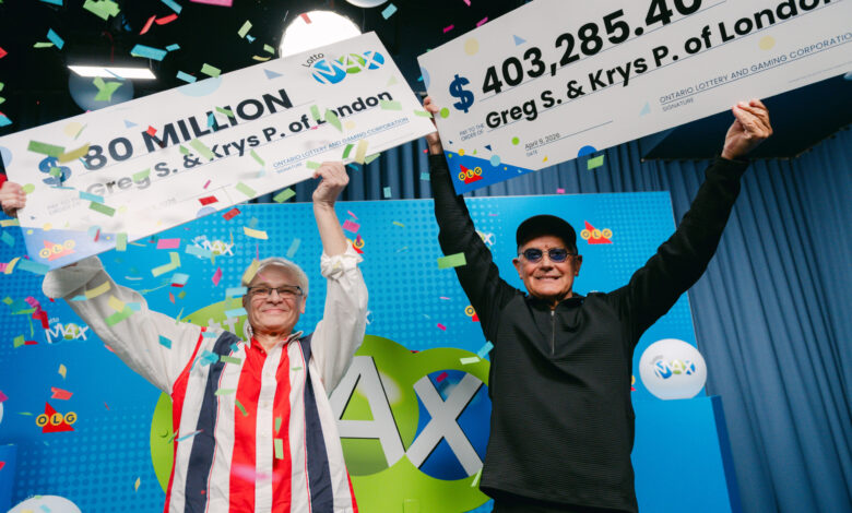 London, Ont., duo wins record $80M Lotto Max jackpot