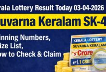 Kerala Lottery Result Today 03-04-2026 LIVE: Suvarna Keralam SK-47 Winning Numbers, Prize List, How to Check &