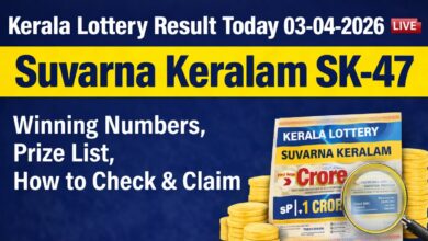 Kerala Lottery Result Today 03-04-2026 LIVE: Suvarna Keralam SK-47 Winning Numbers, Prize List, How to Check &