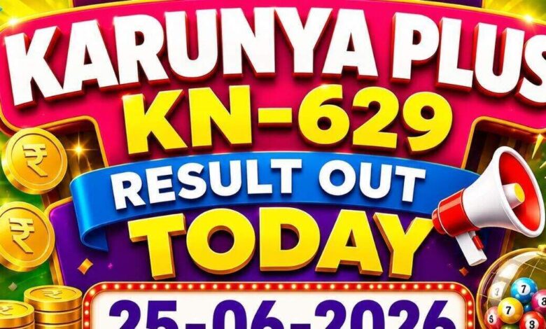 Kerala Lottery Karunya Plus KN-629 result out today (25-06-2026); check Rs 1 crore prize winning number and full list here