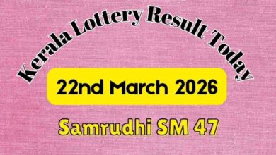 Kerala Lottery Result Today 22-03-2026 DECLARED: Samrudhi SM-47 Prize Structure, Payout Details & How to Claim