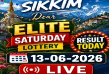 Sikkim Dear Elite Saturday Lottery Result Today 13-06-2026