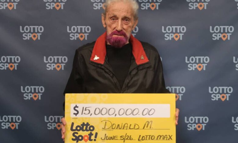 Lacombe&rsquo;s Don Matheson won $15 million from the June 5 LOTTO MAX draw. (Contributed photo)
