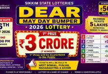 Sikkim State Dear May Day Bumper Lottery 2026: Check ₹3 Crore First Prize, Draw Date, Ticket Price...