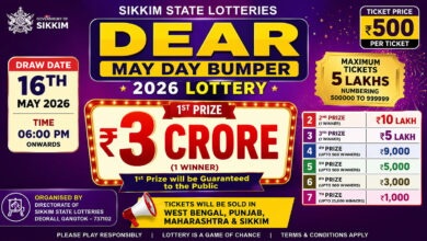 Sikkim State Dear May Day Bumper Lottery 2026: Check ₹3 Crore First Prize, Draw Date, Ticket Price...