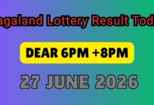 Nagaland Lottery Result Today June 27 2026: Dear Lottery 6 PM+ 8 PM Winner List Out: Check 1st Prize Winner