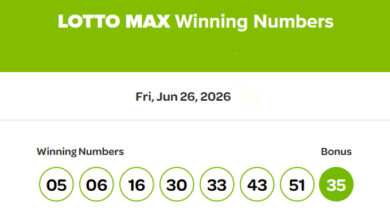 lotto max, june 26, 2026, winning niumbers