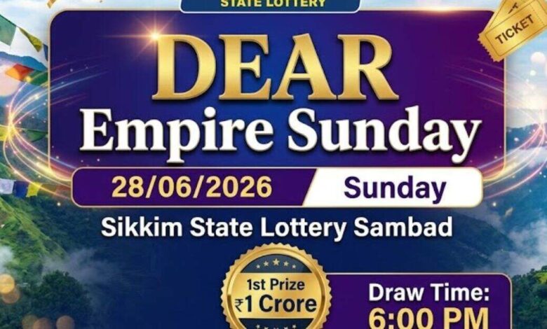 Sikkim State Lottery Sambad: Dear Empire Sunday Weekly Lottery result out today, June 21, 2026, at 6 PM; check Rs 1 crore prize-winning ticket number and full list of winners