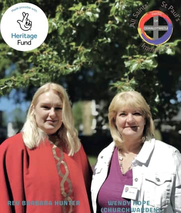 Rev Barbara Hunter of the Parish of Oswaldtwistle with Wendy Hope, Churchwarden at Immanuel Church