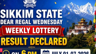 Sikkim State Dear Regal Wednesday Weekly Lottery result declared at 6 PM (01-07-2026): Check winning numbers and prize details