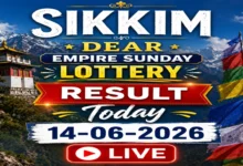 Sikkim Dear Empire Sunday Lottery Result Today 14-06-2026 Out