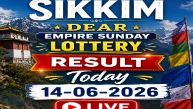 Sikkim Dear Empire Sunday Lottery Result Today 14-06-2026 Out