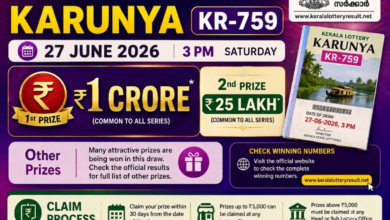 Kerala Lottery Result Karunya KR-759 (27 June 2026): Check winning numbers for the Rs 1 crore jackpot, Rs 25 lakh prize, other winners and the claim process