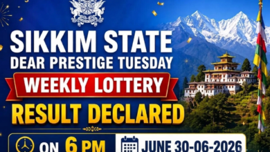 Sikkim State Dear Prestige Tuesday Weekly Lottery result declared for June 30, 2026 at 6 PM: Check the Rs 1 crore winning number and other prize winners