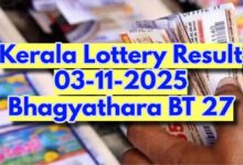 Kerala Lottery Result On 03-11-2025 For Bhagyathara BT 27 Lucky Draw OUT At 3PM: Check Winning Numbers Here
