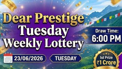 Sikkim Lottery Result Today (23-06-2026): Check Dear Prestige Tuesday Weekly Lottery Rs 1 crore prize winning number and full list here