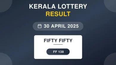 Fifty Fifty Lottery Result On April 30, 2025 | Fifty Fifty FF-138 Live Kerala Lottery Results Declared: First Price, Full Winning Numbers