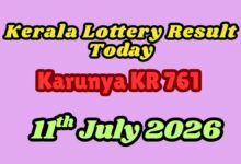 Kerala Lottery Results Today, 11-07-2026: Karunya KR 761 Result DECLARED; Check 1st Prize Winner