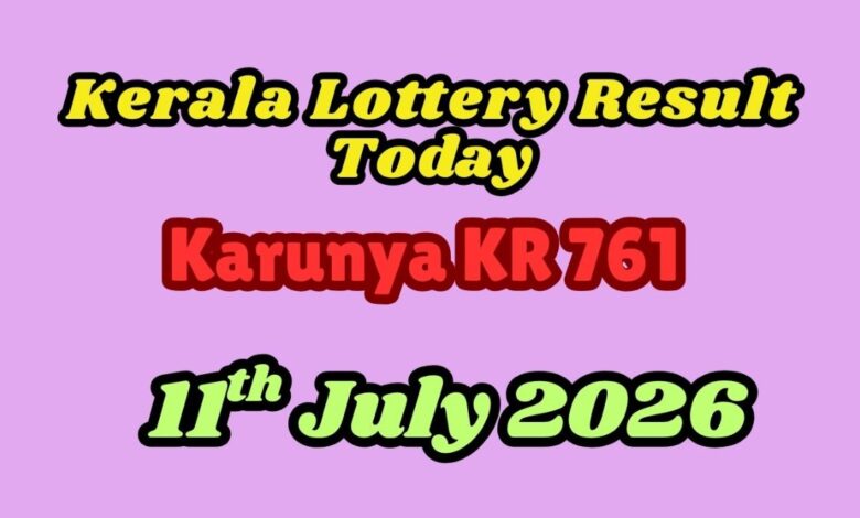 Kerala Lottery Results Today, 11-07-2026: Karunya KR 761 Result DECLARED; Check 1st Prize Winner