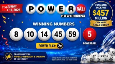 Powerball winning numbers for Saturday, July 11, 2026: Check the latest results, jackpot and Power Play
