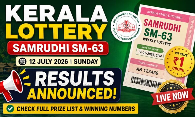 Kerala Samrudhi SM-63 Lottery Result Today: Rs 1 Crore Winner, Full Winners List Here