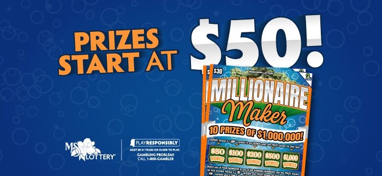Millionaire Maker Scratch-Off Delivers Another $1 Million Top Prize - Mississippi Lottery