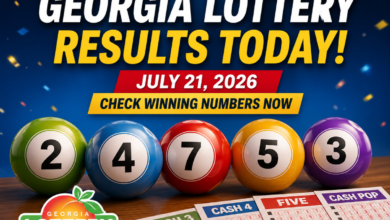 [OUT] Georgia Lottery Results Today, July 21, 2026: Cash 3, Cash 4, Georgia FIVE & Cash Pop Midday Winning Numbers; Check Latest GA Lottery Results