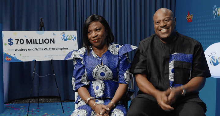 Brampton couple wins $70M Lotto Max jackpot with Mother’s Day gift  | Globalnews.ca