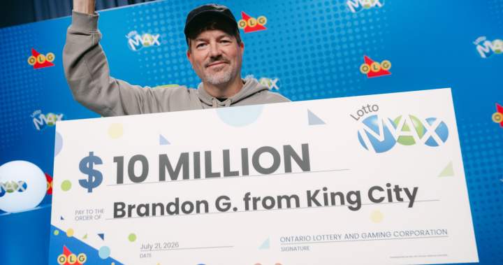 ‘In disbelief’: King City, Ont. man mistakes $10M Lotto Max win for $10K  | Globalnews.ca