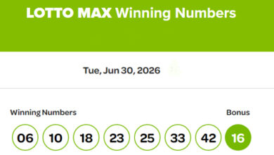 winning numbers, june 30, 2026, lotto max