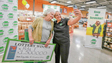 Parks Township woman wins $1.5M from scratch-off lottery ticket