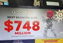 2 Maryland tickets win $1M as Powerball jackpot climbs to $748M